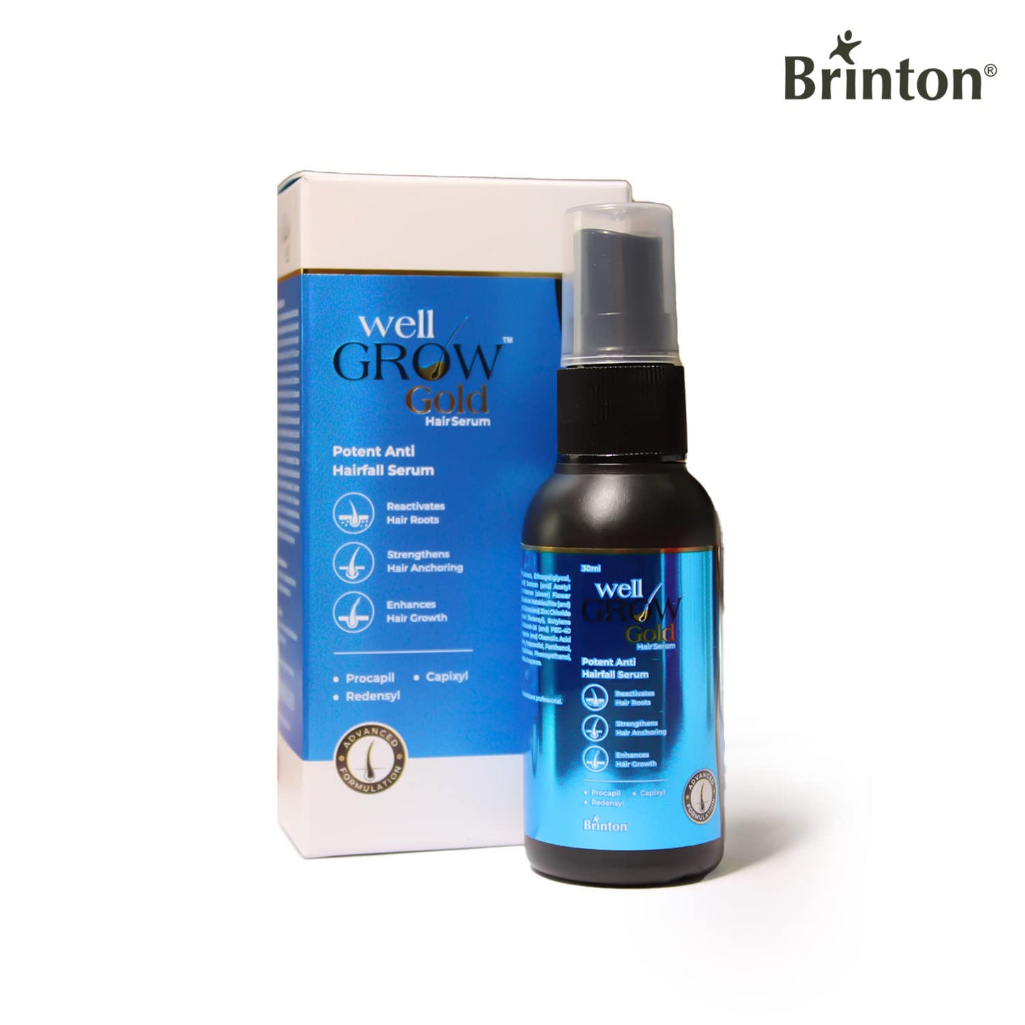 Brinton WellGrow Gold Hair Growth Serum - 30 ml