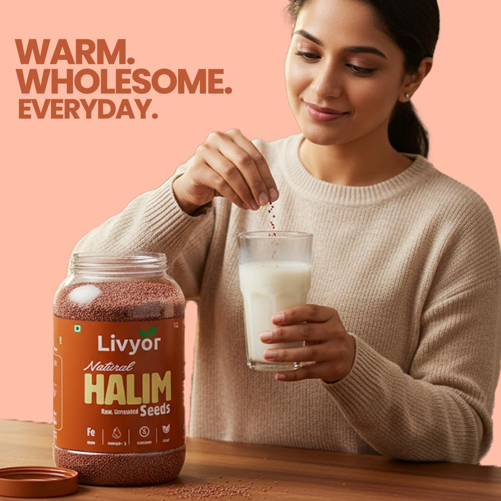 Livyor Premium Halim Seeds for eating - 200g | Aliv seeds | Garden Cress Seeds | High in Fibre | Helps in hair growth | Rich in Omega 3 | Raw and Natural | Immunity Booster Super food