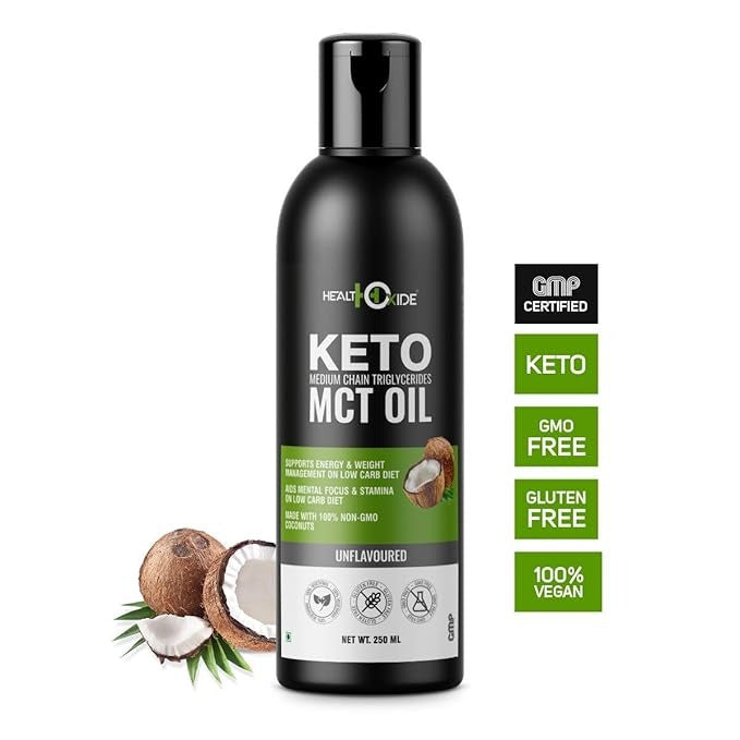 HealthOxide Natural MCT Oil (Coconut Unsweetened) - 250 ml