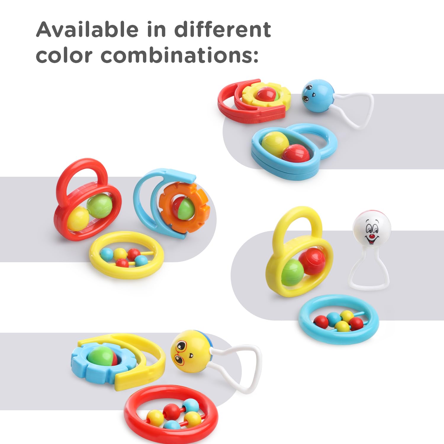 Play Nation Plastic Premium Rattles Set With Gift Box Set Of 3