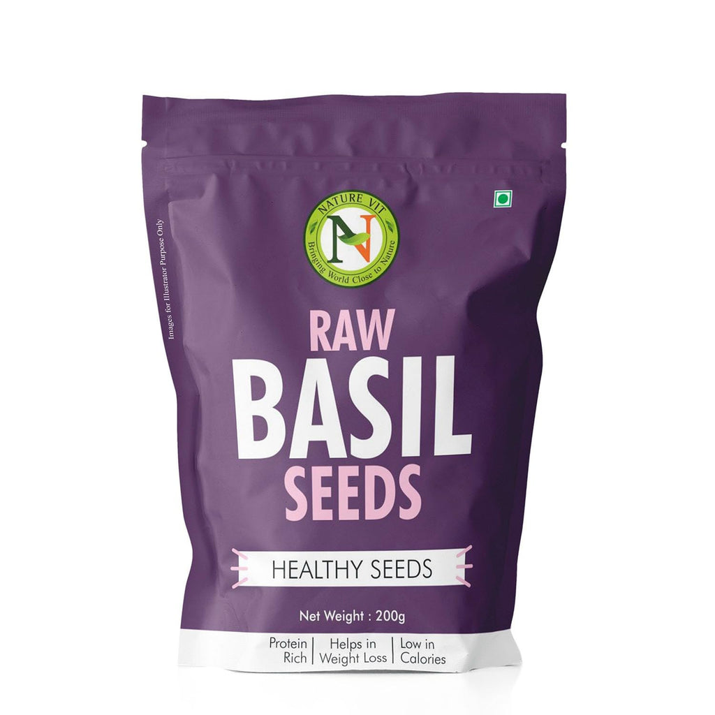 Nature Vit Basil Seeds, 200 G | Tukmaria Beej | Sabja | Falooda | Beat the Heat With Sabza Seeds