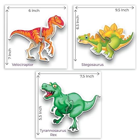 Toykraftt 3 Piece Puzzle For Kids 1-3 Years Toddler Puzzles Educational Jigsaw Puzzle