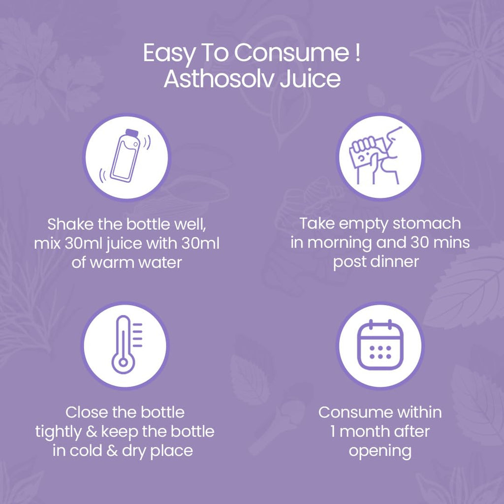 Krishna's Asthosolv Juice - Goodness of Tulsi and 16 other Herbs - Help Maintain Respiratory Health - 1000 ml