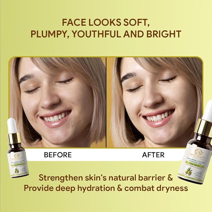 Vamp Beauty Hyaluronic Acid 2% Hydrating Face Serum With Goodness of Vitamin C 5% - 15 Ml
