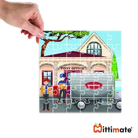 Mittimate Post Office Jigsaw Puzzle Game for Kids Age 4 to 6 Old I 36 Pieces Puzzle Toy Birthday Gift