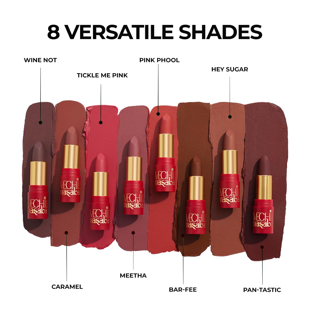 LoveChild Masaba 90s Drip Meetha (Mauve) Luxe-Matte Lipstick with Intense One-Swipe Color Payoff in High-Pigment HD CrÃ¨me Matte Formula, 4gm