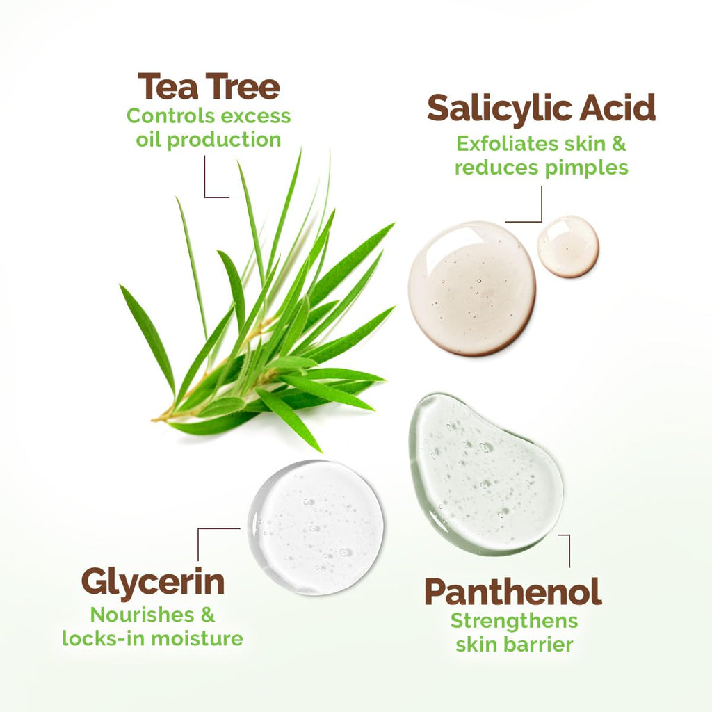 Mamaearth Tea Tree Oil Control Face Pack With Tea Tree & Salicylic Acid For Normal To Oily Skin - 200G,Diy-Like Texture,Controls Sebum Production & Acne,Clay Face Mask,Free From Harmful Chemicals