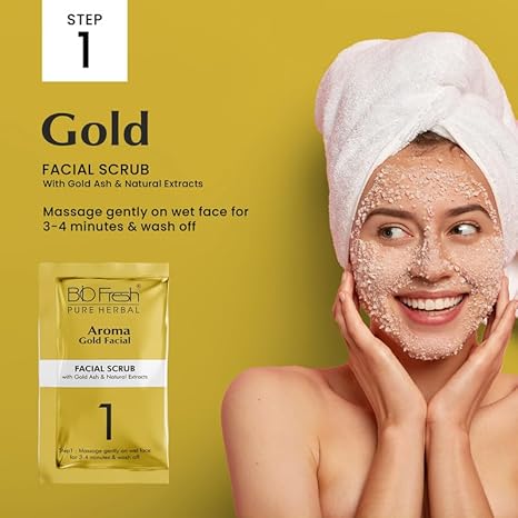Biofresh Herbals Aroma Gold Facial Kit 5 Steps - 46 gms Each (Pack of 2)