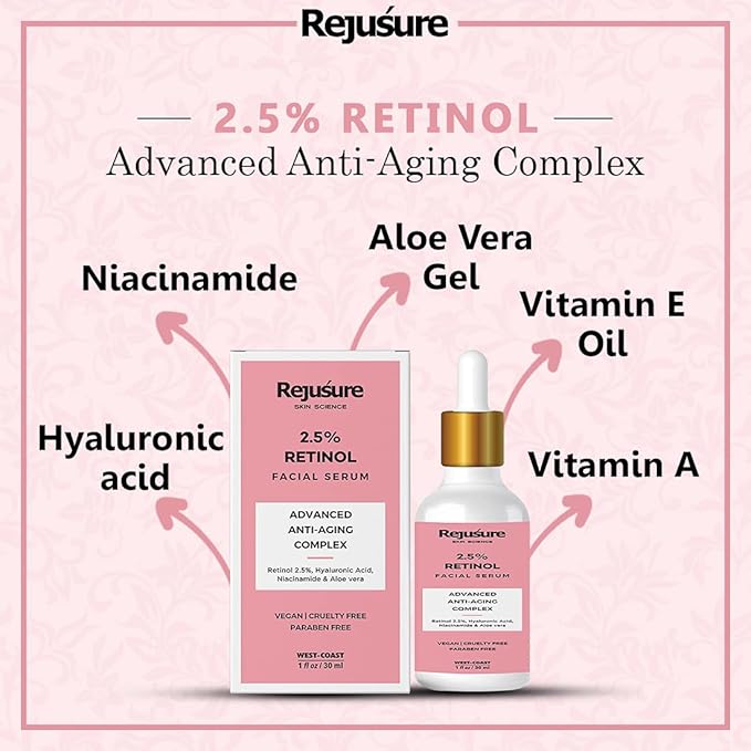 Rejusure 2.5% Retinol Anti-aging Face Serum - 30 Ml