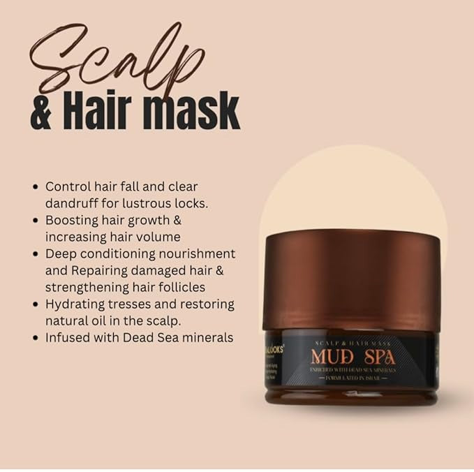 Keralooks professional Scalp & Hair Mask Mud Spa - 500 ml
