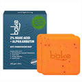 BAKE 2% Kojic Acid Scrub Treatment Soap (200 Gms, 2 Pcs) for Pigmentation, Dark Spots & Tan Removal | Brightens Underarms, Knees & Elbows | With Alpha Arbutin, Niacinamide & MelasaRxâ„¢ Complex | For Men & Women - 100g x 2