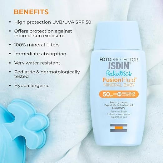 ISDIN Fotoprotector Pediatrics Fusion Fluid Mineral Baby SPF 50 - 50 ml