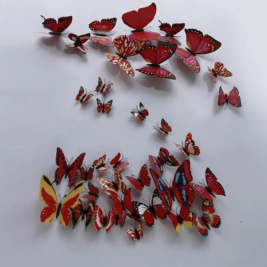 Rangoli Butterfly Wall Stick or Magnet Self Adhesive Removable PVC Design-9