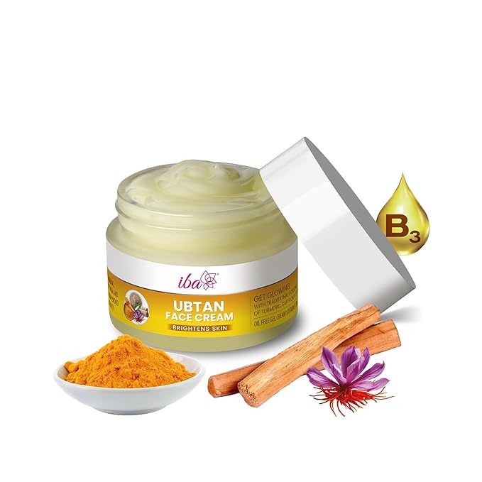 Iba Ubtan Face Cream With Turmeric, Sandalwood & Saffron for Brightens Skins - 50 Gms