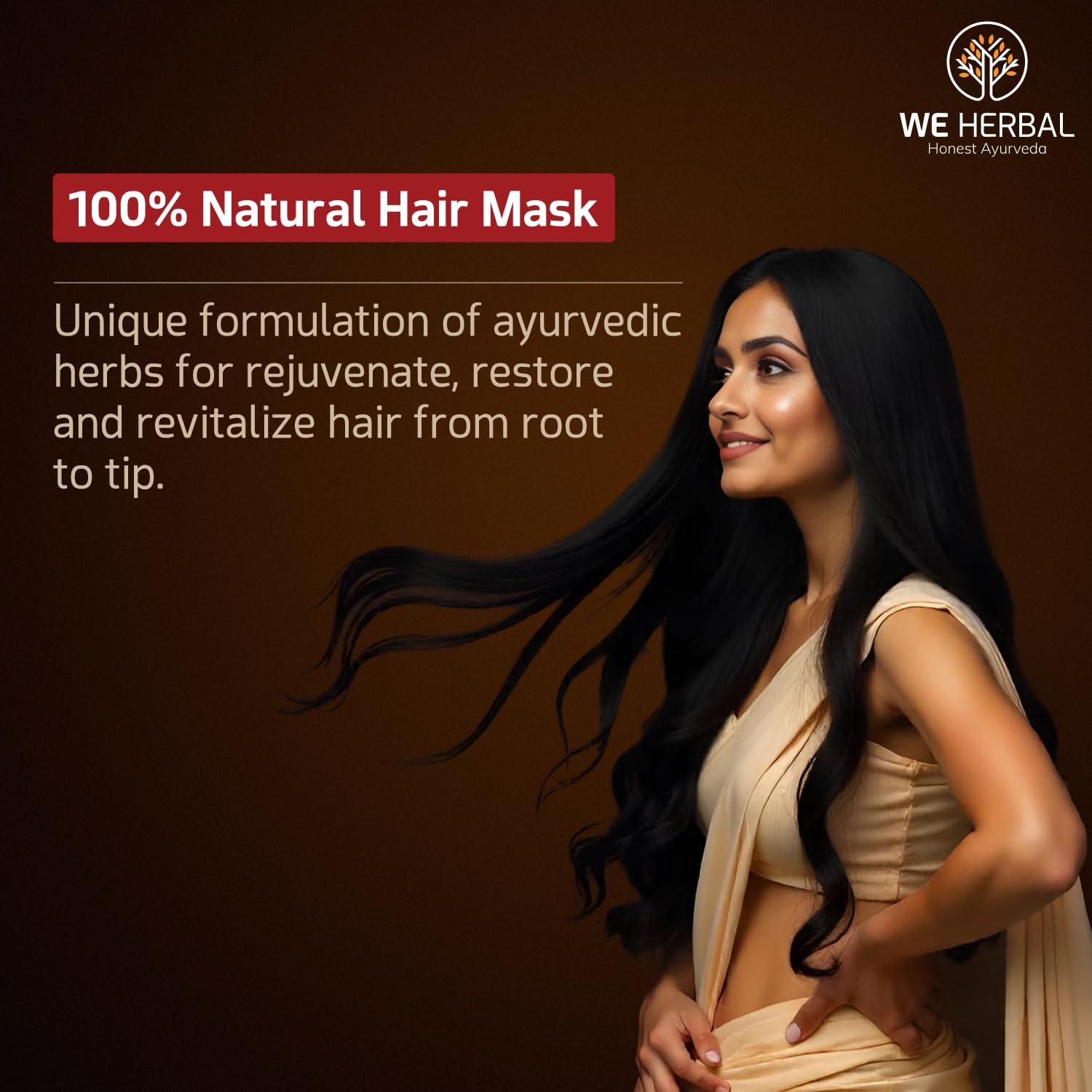 WE HERBAL Hair Mask 200g, Natural Hair Care, Deep Conditioning & Nourishing, Suitable for All Hair Types