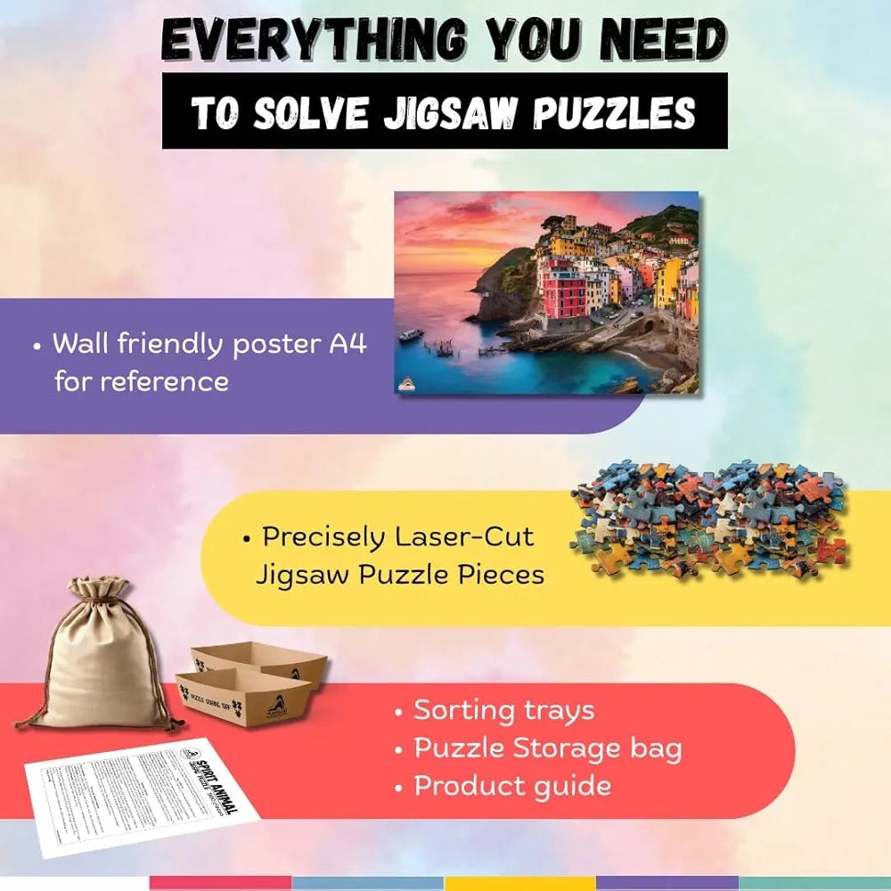 Playhills Beautiful Landscape Cinque Terre, Italy 252pcs Jigsaw Puzzle for Kids and Adults Focus and Mind Relaxation Puzzles