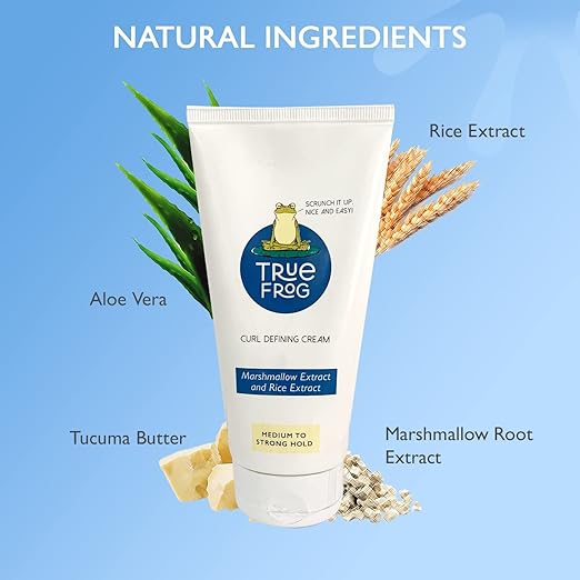 True Frog Curl Defining Cream for Styling Curly Wavy and Frizzy Hair - 150 ml
