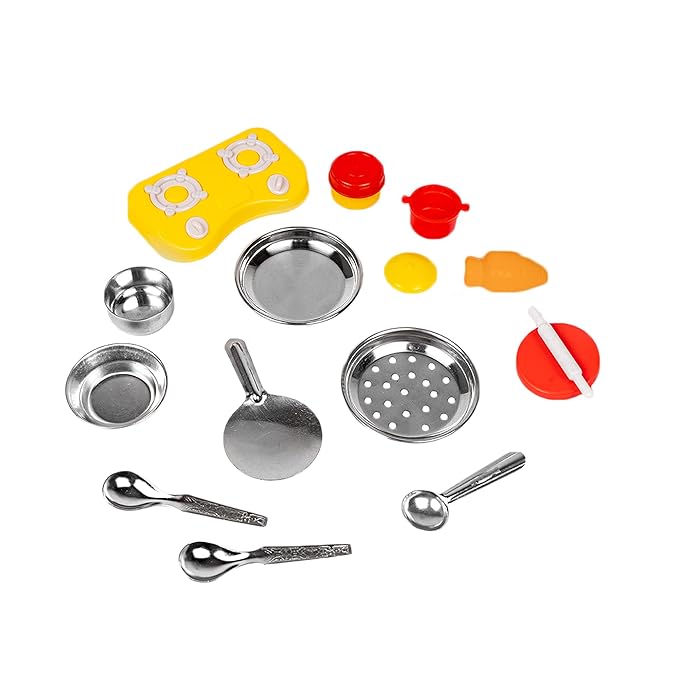 Ratna's Kitchen Set for Kids | a Perfect Roleplay Pretend Play Kitchen Play Set for Kids | Vessels Kitchen Set