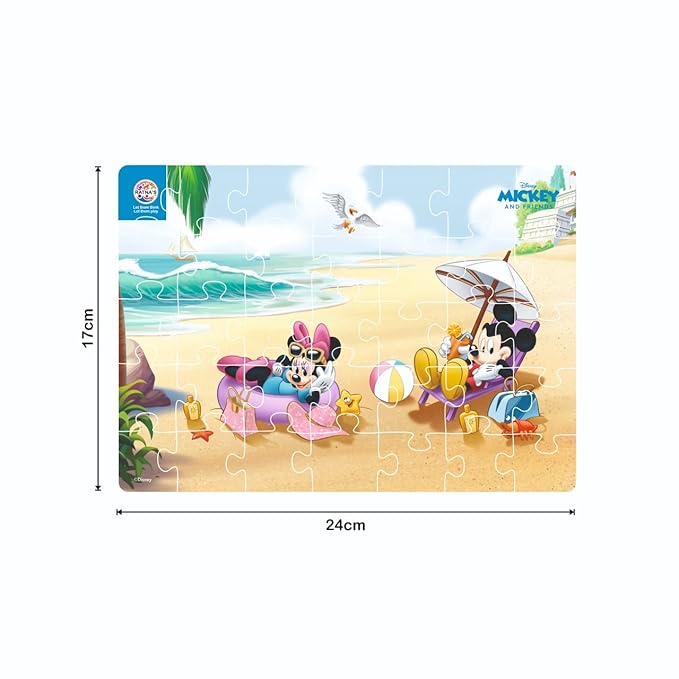 Ratna's 4 in 1 Disney Jigsaw Puzzle 140 Pieces for Kids | 4 Jigsaw Puzzles 35 Pieces Each | Mickey Mouse & Friends