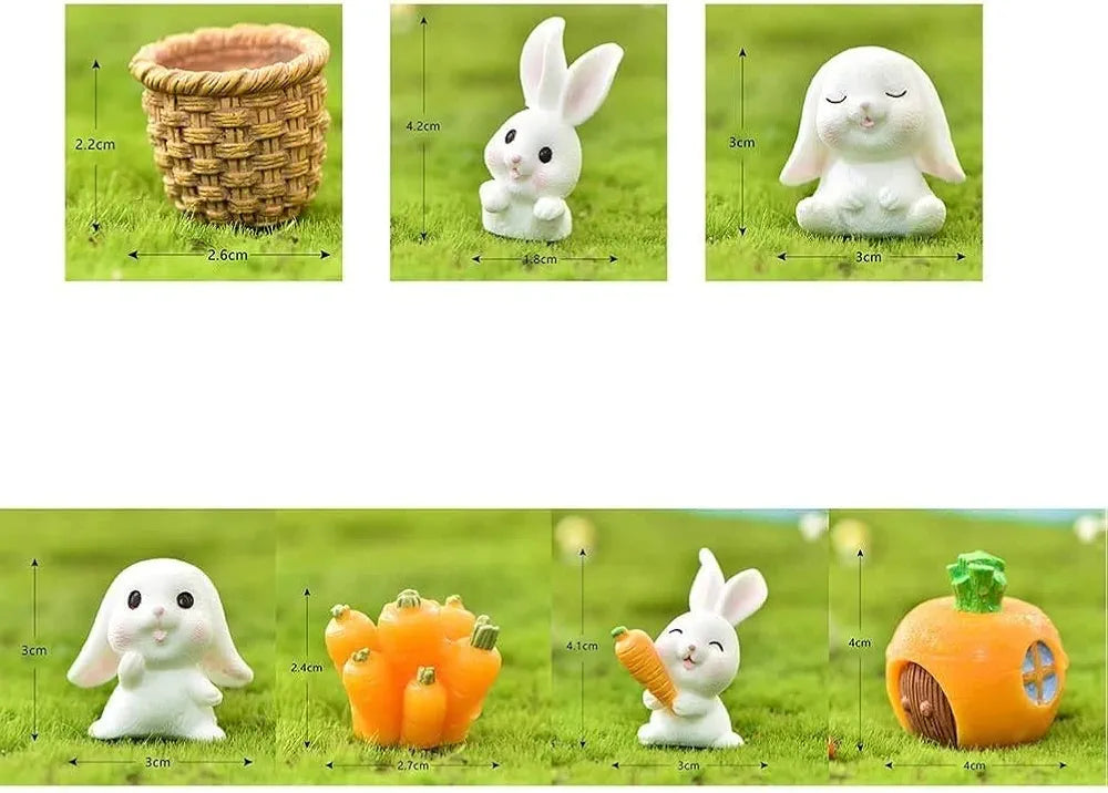 Satyam Kraft 1 Set  Resin Rabbit Miniature Figurines