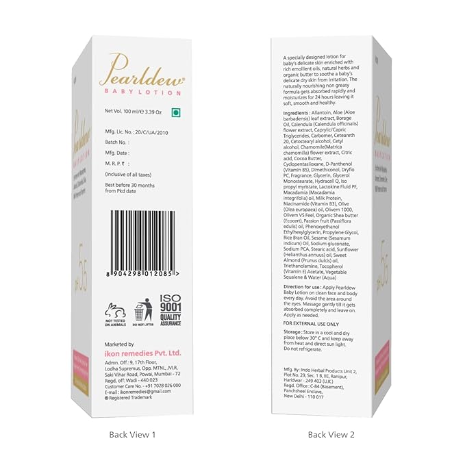 Pearldew Baby Lotion - 100 Ml | Pack of 2