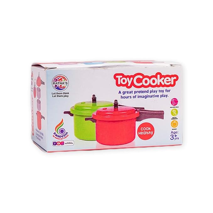 Ratna's Toy Cooker Miniature Household Kitchen Appliances Pretend Play Toy for Kids | Green