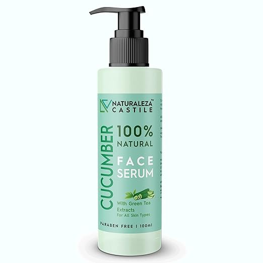 Naturaleza Castile Cucumber Face Serum with vitamins A, C, & E - 100 ml