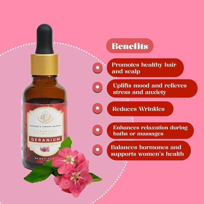 Enhanced Essentials Luxurious Geranium Essential Oil - 30 ml