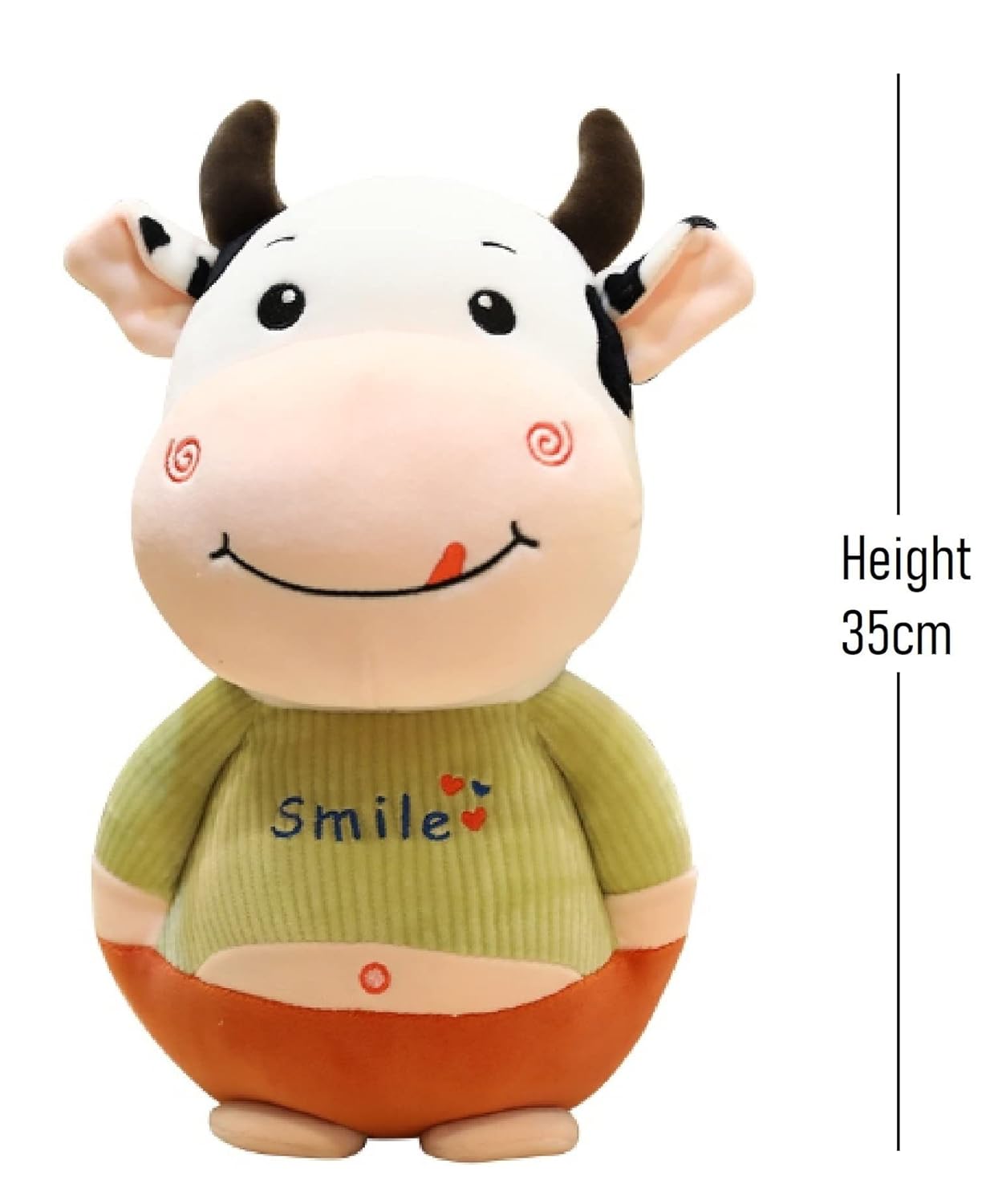 Tickles Cow Soft Stuffed Plush Animal Toy for Kids 35 cm