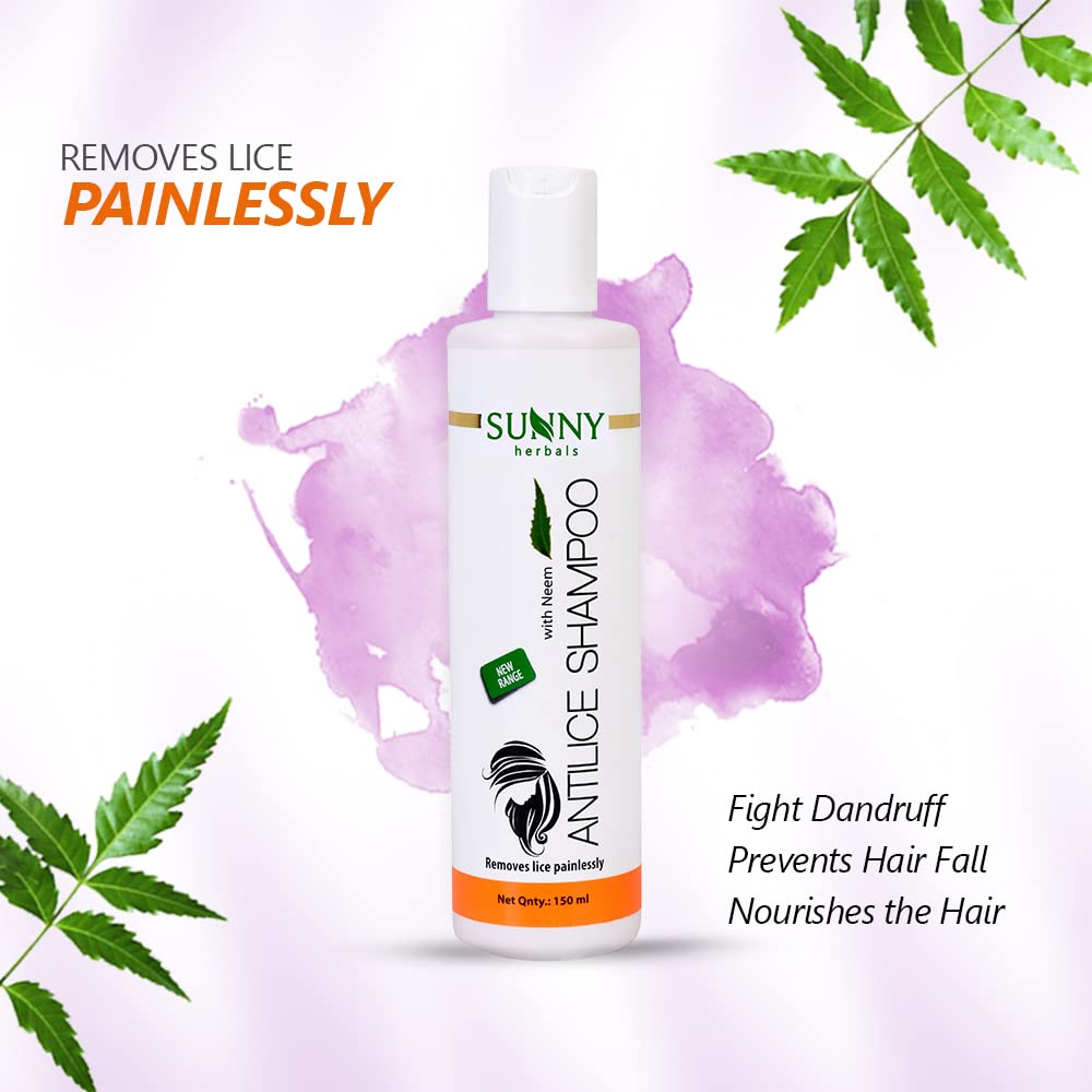 Sunny Herbals Antilice Shampoo With Neem & Camphor - 150 ml (Pack of 2)