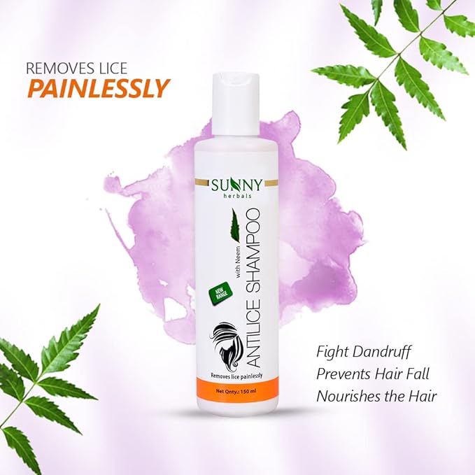 Sunny Herbs Anti Lice Shampoo With Neem & Camphor For Lice & Eggs - 150 ml