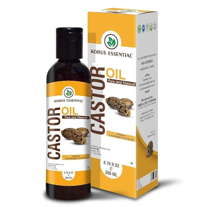 Korus Essential Castor Oil for Hair Growth - 200 ml