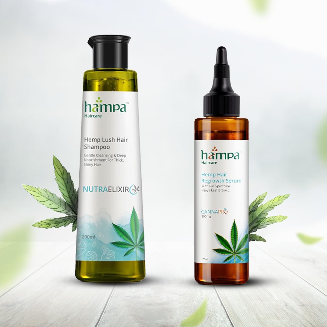 Hampa Hemp Growth Serum and Lush Hair Combo