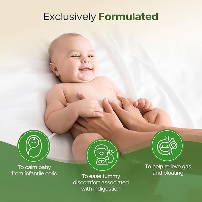 Herby Angel Baby Tummy Roll On Colic Constipation Gas & Indigestion Relief - 10 ml