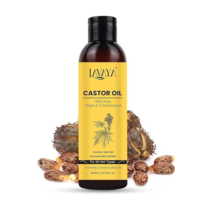 Lavaya Cold Pressed Castor Oil Arandi Oil Pure & Natural for Hair Growth - 200 ml