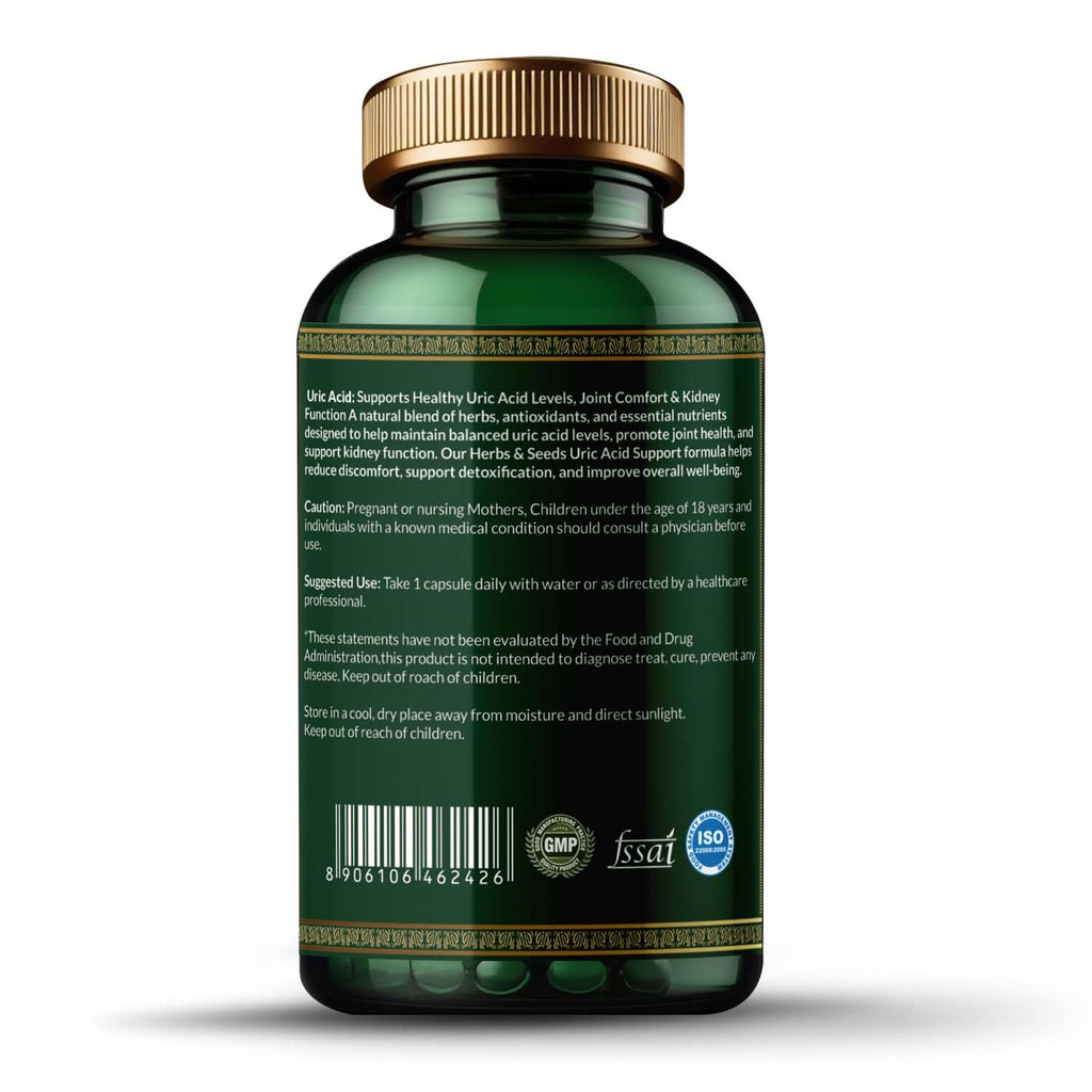 Simply Herbal Uric Acid Support Supplement â€“ Uric Acid Cleanse & Kidney Support â€“ Includes Tart Cherry, Chanca Piedra, Celery Extract & Turmeric â€“ 60 Capsules