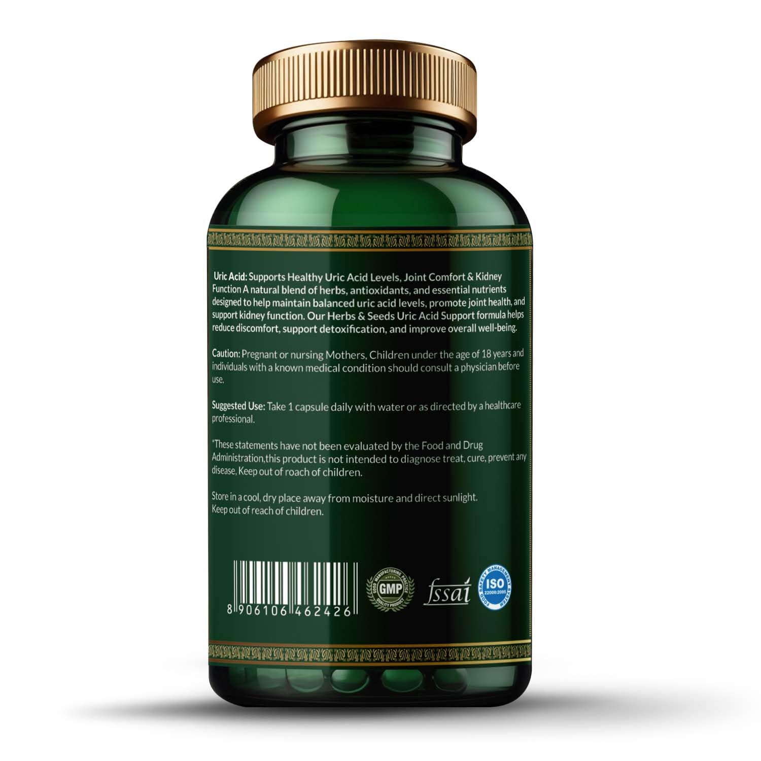 Simply Herbal Uric Acid Support Supplement â€“ Uric Acid Cleanse & Kidney Support â€“ Includes Tart Cherry, Chanca Piedra, Celery Extract & Turmeric â€“ 60 Capsules