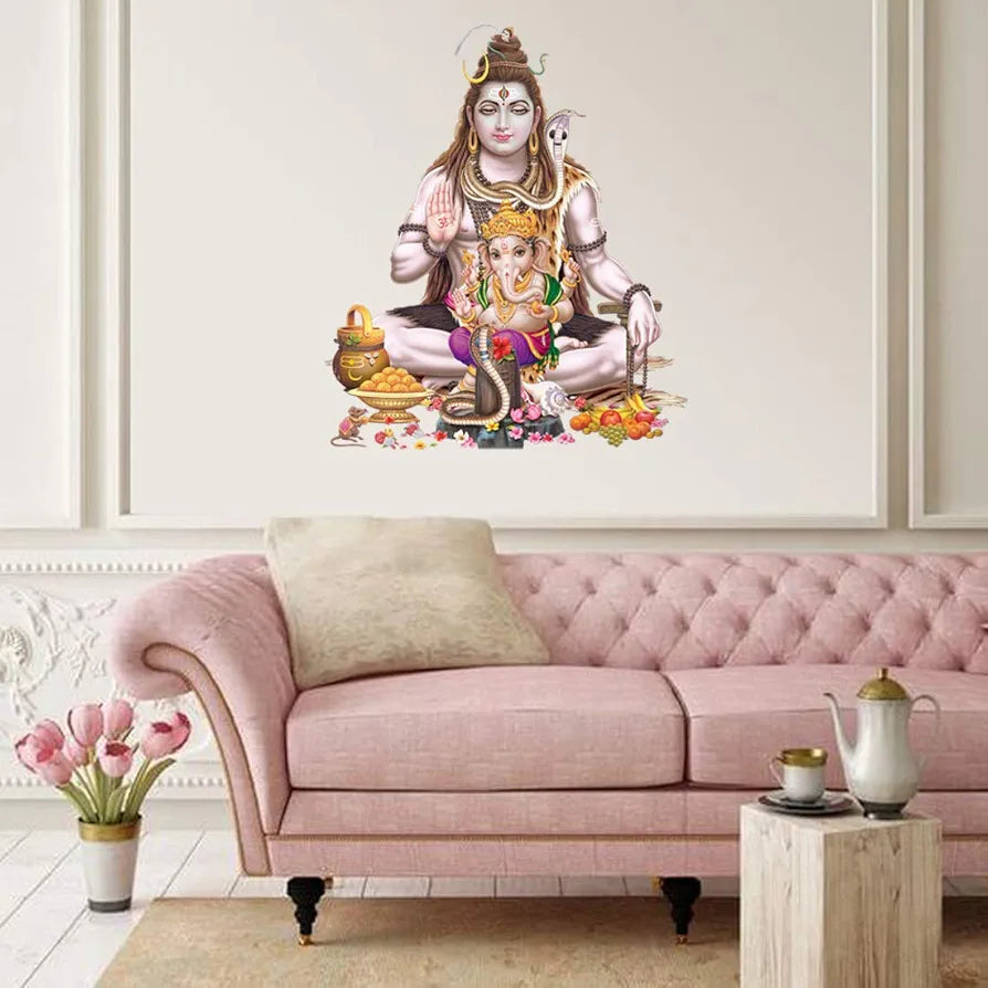 Rangoli White Glossy Vinyl Wall Sticker Premium Self-Adhesive Waterproof Parent-6 Design-9