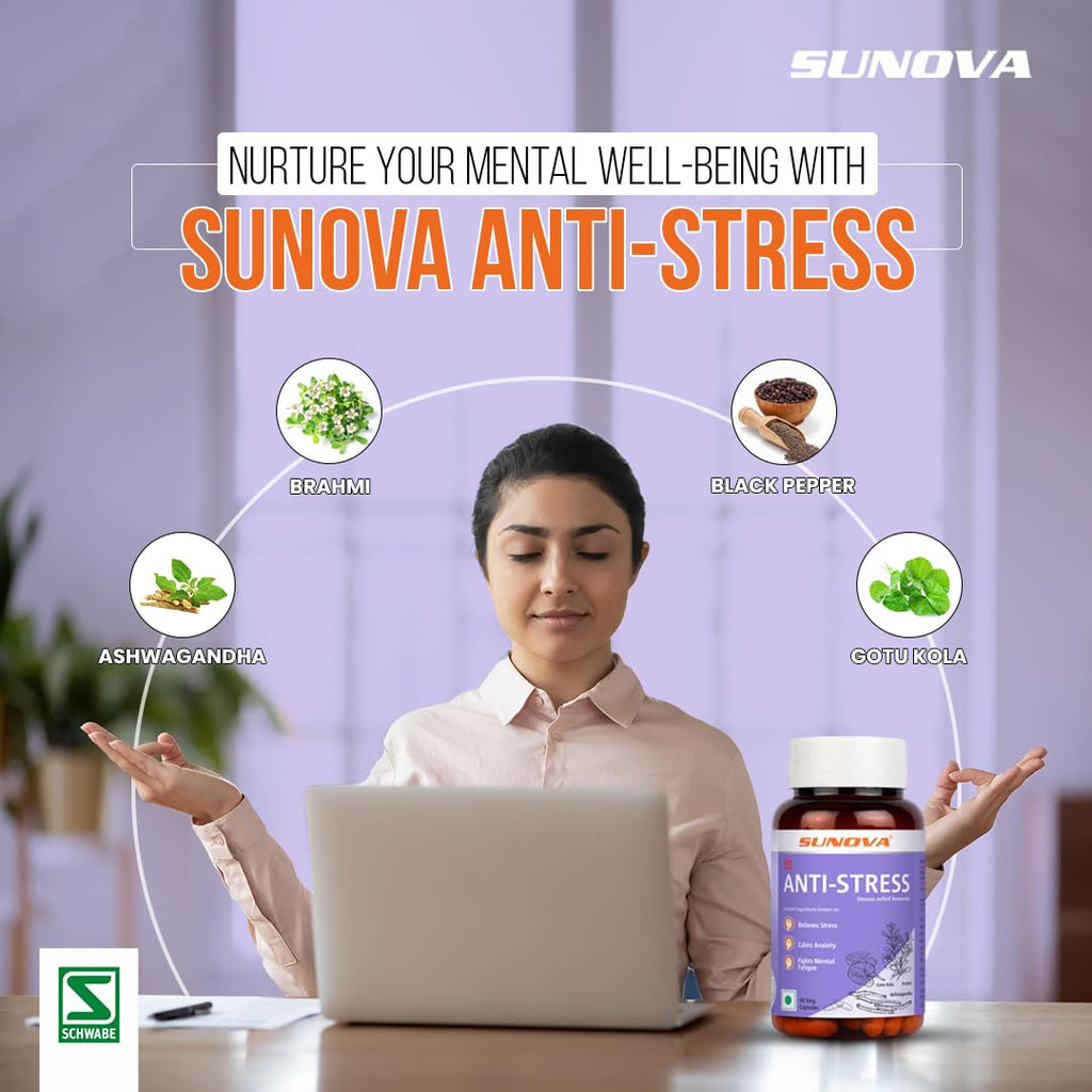Sunova Anti-Stress (Stress Relief Formula), 60 Capsules