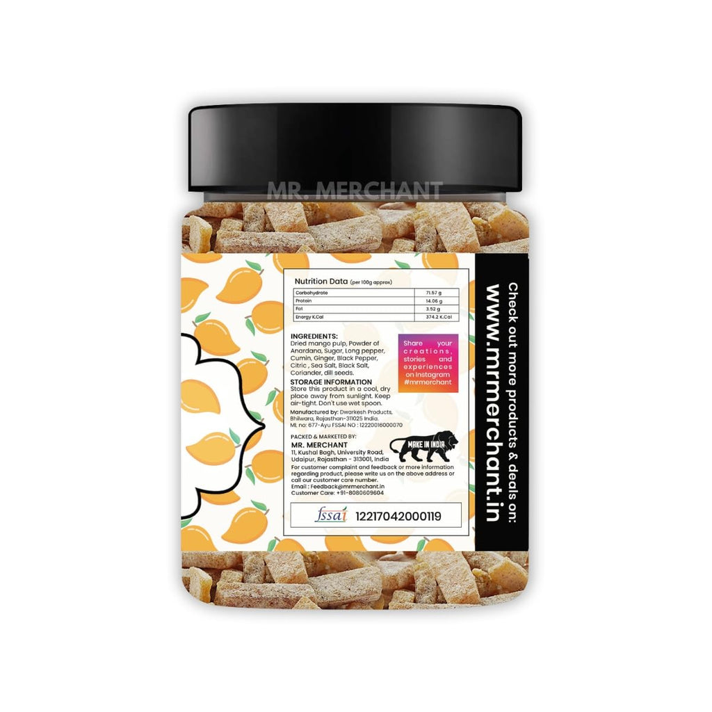 Mr. Merchant Mango Slice (Pachak Khatta Meetha Aam Papad Churan) Fresh, 300 Gram