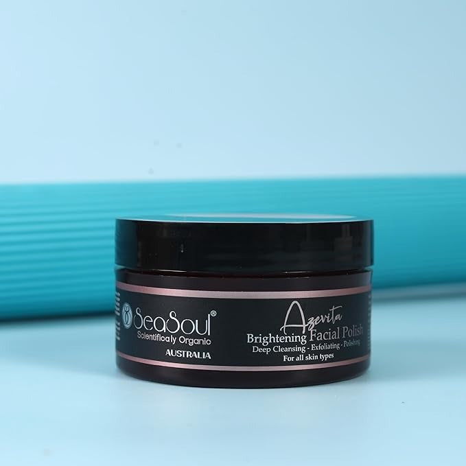 SeaSoul Facial Scrub Face Polish for Skin Brightening Deep Cleansing Exfoliating - 100 gms
