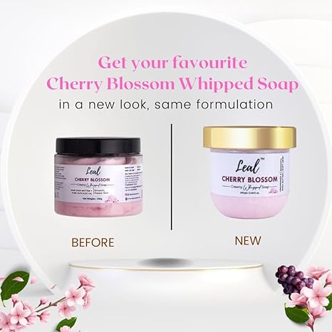 Leal Cosmetics Whipped Soap Cherry Blossom body wash - 160 gms