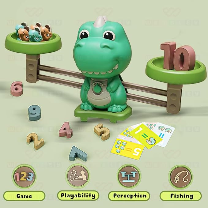 Wembley 2 In 1 Dino Balancing Toy For Kids Learning Activity Toy Multicolor
