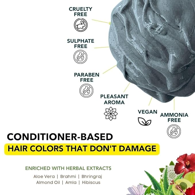 Paradyes Semi-permanent Moonstone Grey Diy Conditioner Based Hair Colour - 120 Gms