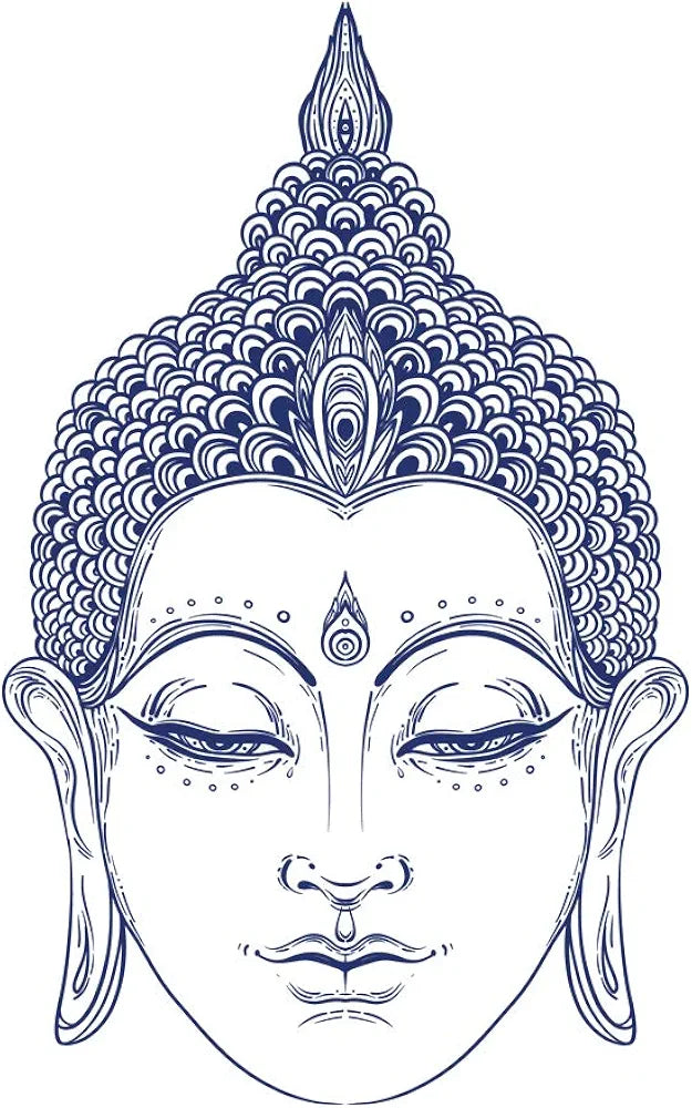 Rangoli White Glossy Vinyl Wall Sticker Premium Self-Adhesive Waterproof Parent-2 Design-1