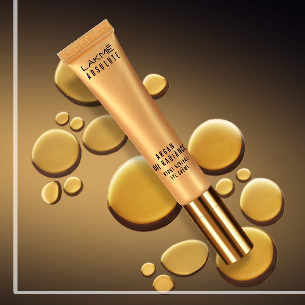 Lakme Absolute Argan Oil Radiance Night Revival Eye Cream - 15 gms