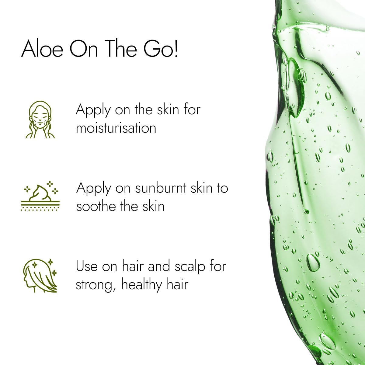 Kapiva Pure Aloe Vera Skin Gel For Face & Hair | Hydrating, Moisturizing, Soothing Skin | Multipurpose Gel