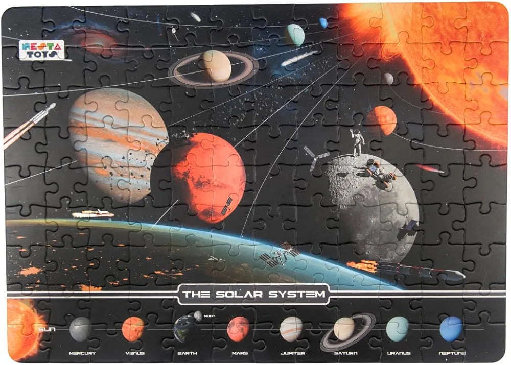 Nesta Toys Solar System Floor Puzzle & Game Large 70x50cm Space Jigsaw 108 Pieces 3X Thicker Educational STEM Learning Gift for Boys Girls Ages 6, 7, 8, 9, 10, 11, 12