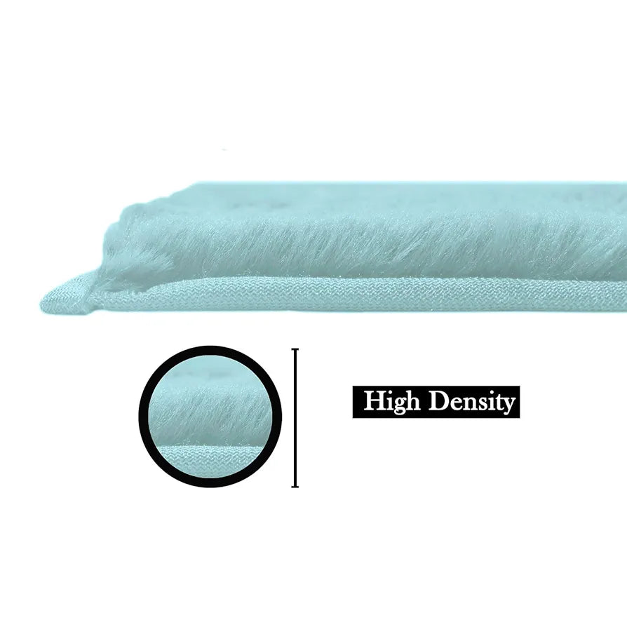 Luxe Home Bath Mat Super Soft Anti Skid Rabbit Fur Mats 40X60 Cm Colour Turquish