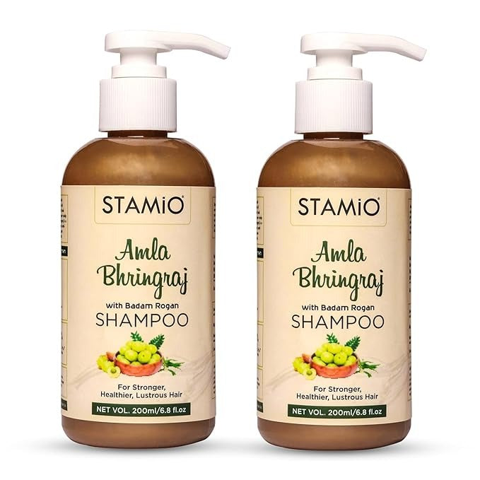 Stamio Amla Bhringraj Shampoo - 200 ml (Pack of 2)